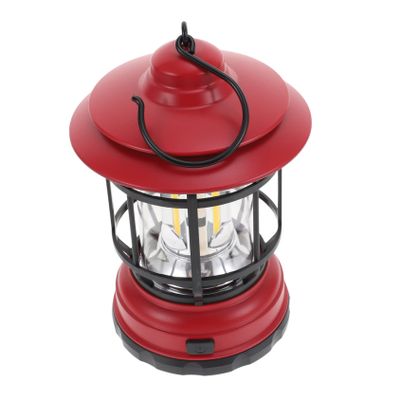 IMIKEYA Vintage Camping Lanterns Retro Lantern Led Red No Battery Handheld Tent Light Emergency Outdoor Lamp