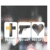 Pro God Pro Gun Pro Life Decal for Car, Truck, Funny, Tumbler, Window, Motorcycle, Helmet, Bumper, Decal for Laptop, Phone, Home Decoration view 1