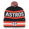 47 MLB Unisex-Adult Primary Logo Bering Cuffed Knit Pom Beanie Hat One Size (US, Alpha, One Size, Houston Astros) view 1