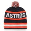 47 MLB Unisex-Adult Primary Logo Bering Cuffed Knit Pom Beanie Hat One Size (US, Alpha, One Size, Houston Astros) view 2