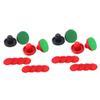 BESPORTBLE 2sets Table Hockey Game Air Hockey 76mm Replacement Handles Paddles Air Supplies Kit 16pcs*2