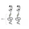 316L Stainless Steel Snake Huggie Hoop Dangling Earrings, Sold as a Pair (Gold Tone) view 2