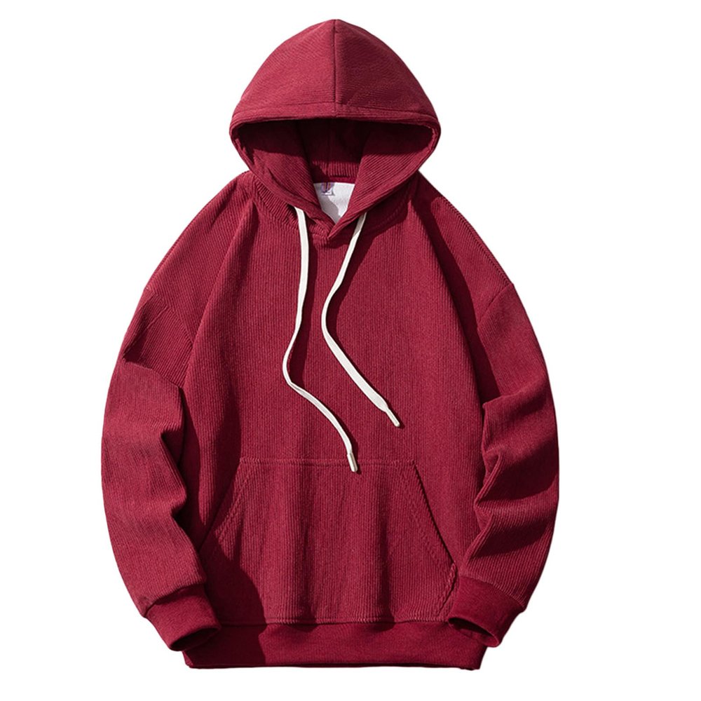 amazon outlet sales clearance today Sweatshirts for Men Crewneck Drawstring Solid Long Sleeve Pullover Hoodies Regular Fit Workout Shirts Drawstring halloween crewneck sweatshirt men Wine M