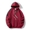 amazon outlet sales clearance today Sweatshirts for Men Crewneck Drawstring Solid Long Sleeve Pullover Hoodies Regular Fit Workout Shirts Drawstring halloween crewneck sweatshirt men Wine M view 2