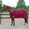Country Pride Deluxe Micro Fleece Show Cooler, Horse Blanket, Single Buckle Front, Belly Surcingle, Silver Corded Trim, Flower Braid Hip, Show-Ready & Comfortable (Burgundy, Medium) view 1