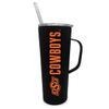 The Fanatic Group Oklahoma State University 20oz Stainless Steel Roadie with Straw - Black view 1