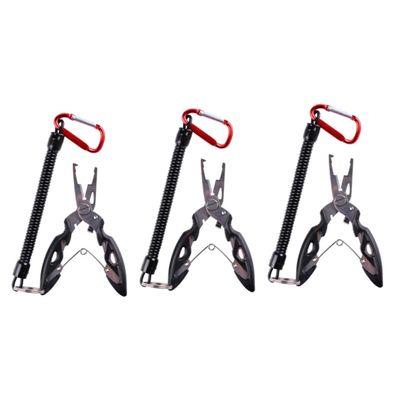 Sosoport 3pcs Fish Grip Multi-Functional Fishing Pliers Catch Fish Holder Carp Fishing Tackle