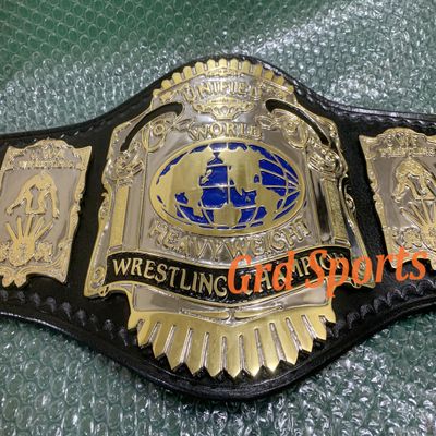 USWA Unified World Heavyweight Wrestling Championship Belt 4mm Zinc Dual Gold Plated