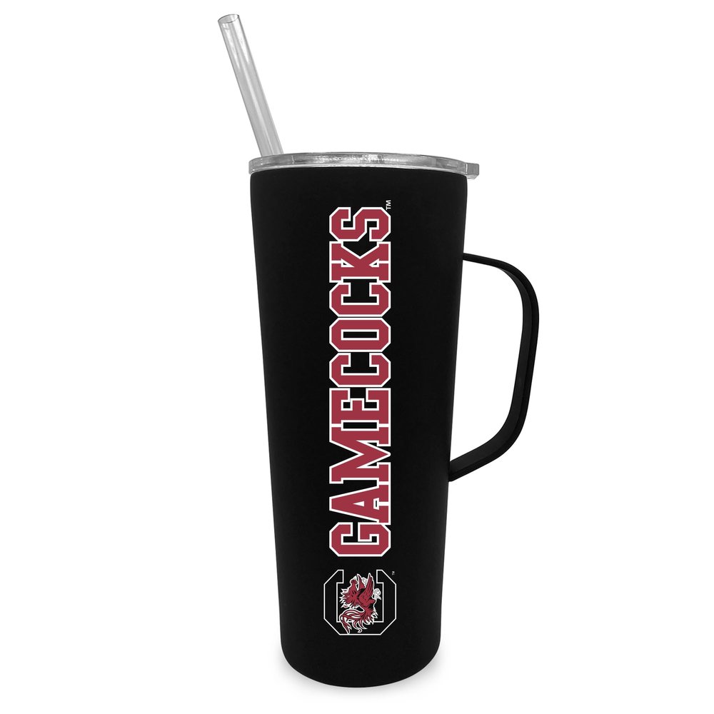 The Fanatic Group University of South Carolina 20oz Stainless Steel Roadie with Straw - Black