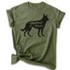 EVERTREE CLOTHING Malinois Mama, Unisex Women's Shirt, Belgian Malinois, Malinois Owner, Funny Dog Mama Gift, Heather Military Green, Medium view 1