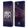 Head Case Designs Officially Licensed WWE LED Logotype Alicia Fox Leather Wallet Case Compatible with Apple iPhone 15 view 1