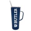 The Fanatic Group Butler University 20oz Stainless Steel Roadie with Straw -Navy view 1