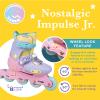 C SEVEN C7skates Nostalgic Jr. Inline Skates for Girls, Boys, and Youth (Tangerine, Size S) view 4