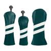 3X Golf Club Head Covers, Golf Wood Headcovers, PU Leather Creative Protector Golf Club Covers for Adults Outdoor Accessories