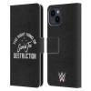 Head Case Designs Officially Licensed WWE The Right Hand of Destruction Samoa Joe Leather Wallet Case Compatible with Apple iPhone 15 view 1