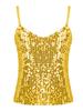 Agoky Girls Shiny Metallic Ballet Dance Tank Tops Sleeveless Jazz Hip Hop Dance Tops Latin Dance Costume Ballerina Dancewear Gold B 2-4 Years view 1