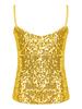 Agoky Girls Shiny Metallic Ballet Dance Tank Tops Sleeveless Jazz Hip Hop Dance Tops Latin Dance Costume Ballerina Dancewear Gold B 2-4 Years view 2