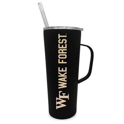 The Fanatic Group Wake Forest University 20oz Stainless Steel Roadie with Straw - Black