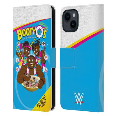 Head Case Designs Officially Licensed WWE Booty O's The New Day Leather Wallet Case Compatible with Apple iPhone 15