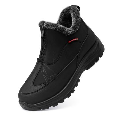 TEMOFON Winter Snow Boots for Women: Waterproof Walking Outdoor Ankle Booties Black Snow Booties Warm Fur Lined Shoes Size 7