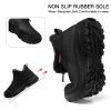TEMOFON Winter Snow Boots for Women: Waterproof Walking Outdoor Ankle Booties Black Snow Booties Warm Fur Lined Shoes Size 7 view 4