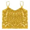 Agoky Girls Shiny Metallic Ballet Dance Tank Tops Sleeveless Jazz Hip Hop Dance Tops Latin Dance Costume Ballerina Dancewear Gold B 10-12 Years view 3