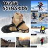 MOVOYEE Ice Cleats for Shoes and Boots Women Men Kids, Small Stainless Steel Rubber Crampons for Hiking Boots Climbing Fishing,1 Pair Antislip GripperTraction Spikes for Shoes On Ice Snow Winter Walk view 3
