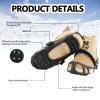 MOVOYEE Ice Cleats for Shoes and Boots Women Men Kids, Small Stainless Steel Rubber Crampons for Hiking Boots Climbing Fishing,1 Pair Antislip GripperTraction Spikes for Shoes On Ice Snow Winter Walk view 4