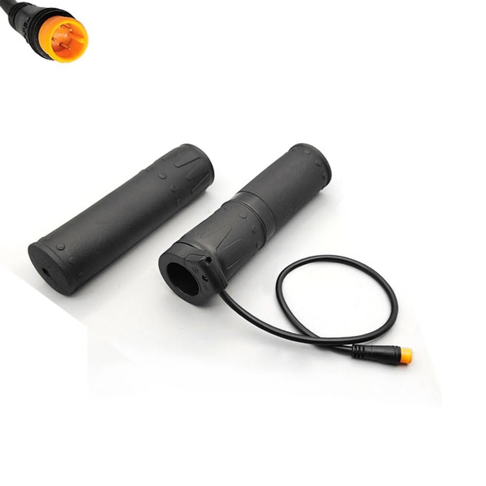 JOYSOG 3 Pin SM/WP Connector 158X Rubber Half Twist Throttle for 24V,36V,48V,60V,72V Electric Bike Twist Speed Throttle Grip (WP)