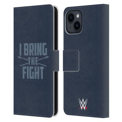 Head Case Designs Officially Licensed WWE Fight with Spears Roman Reigns Leather Wallet Case Compatible with Apple iPhone 15