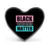 Black Trans Lives Matter Brooch Heart Pins Badge Stylish Collar Pin for Clothing Bag Jacket Accessories