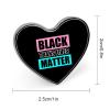 Black Trans Lives Matter Brooch Heart Pins Badge Stylish Collar Pin for Clothing Bag Jacket Accessories view 2