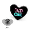 Black Trans Lives Matter Brooch Heart Pins Badge Stylish Collar Pin for Clothing Bag Jacket Accessories view 3