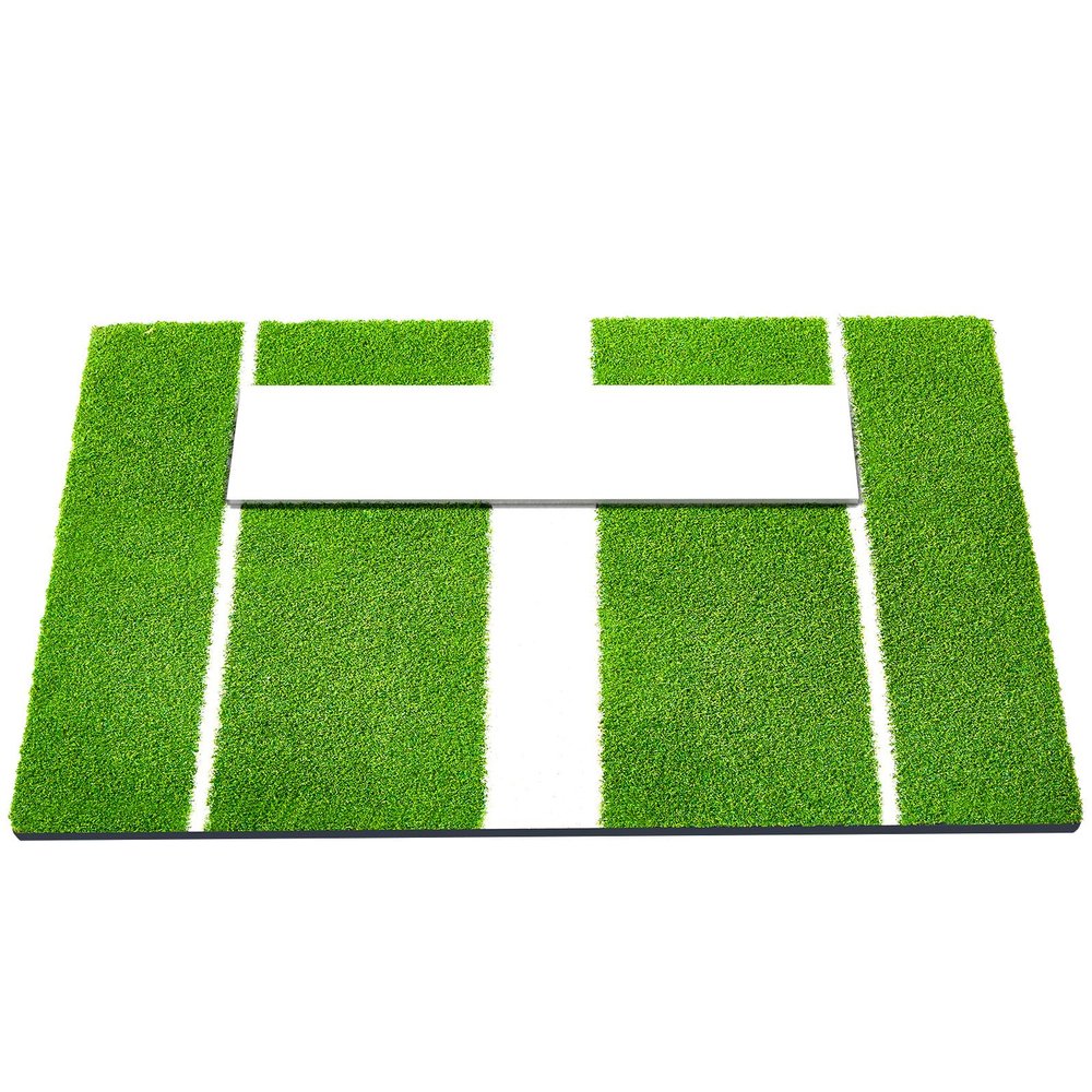 Meooeck 3' x 2' Turf Baseball Pitching Mat Softball Pitching Mat with Rubber Non Slip Pitchers Mound Instructional Portable Training Equipment for Indoor Outdoor(Green)