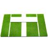 Meooeck 3' x 2' Turf Baseball Pitching Mat Softball Pitching Mat with Rubber Non Slip Pitchers Mound Instructional Portable Training Equipment for Indoor Outdoor(Green)