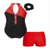 YOOJOO Gymnastics Leotards for Girls Sparkly Dance Unitards Biketards Shorts Bottoms with Hair Band Activewear for Girls GA1658Red 6 Years view 2