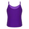 Agoky Girls Shiny Metallic Ballet Dance Tank Tops Sleeveless Jazz Hip Hop Dance Tops Latin Dance Costume Ballerina Dancewear Purple C 10 Years view 2