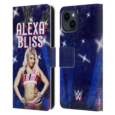 Head Case Designs Officially Licensed WWE LED Image Alexa Bliss Leather Wallet Case Compatible with Apple iPhone 15