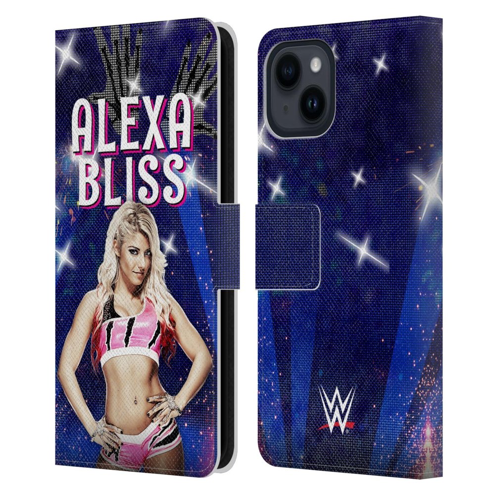 Head Case Designs Officially Licensed WWE LED Image Alexa Bliss Leather Wallet Case Compatible with Apple iPhone 15