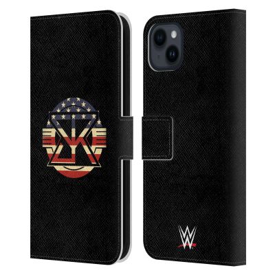 Head Case Designs Officially Licensed WWE American Pride Logo Seth Rollins Leather Wallet Case Compatible with Apple iPhone 15 Plus