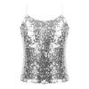 Agoky Girls Shiny Metallic Ballet Dance Tank Tops Sleeveless Jazz Hip Hop Dance Tops Latin Dance Costume Ballerina Dancewear White C 8 Years view 1