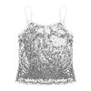 Agoky Girls Shiny Metallic Ballet Dance Tank Tops Sleeveless Jazz Hip Hop Dance Tops Latin Dance Costume Ballerina Dancewear White C 8 Years view 3