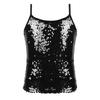 Agoky Girls Shiny Metallic Ballet Dance Tank Tops Sleeveless Jazz Hip Hop Dance Tops Latin Dance Costume Ballerina Dancewear Black C 14 Years view 1