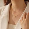 Yoosteel Gold Plated Layered Initial Necklace for Women, 14K, T Pendant, Adjustable Chain, Classic Design view 3