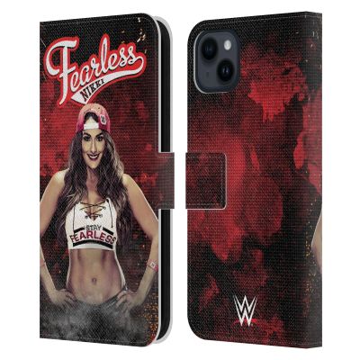 Head Case Designs Officially Licensed WWE LED Image Nikki Bella Leather Wallet Case Compatible with Apple iPhone 15 Plus