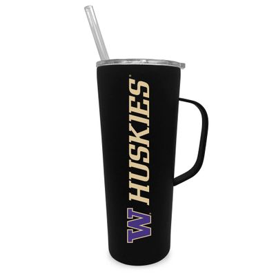 The Fanatic Group University of Washington 20oz Stainless Steel Roadie with Straw - Black