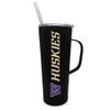 The Fanatic Group University of Washington 20oz Stainless Steel Roadie with Straw - Black view 1
