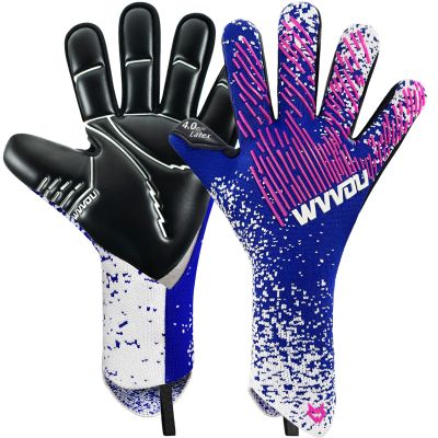 WVVOU Soccer Goalie Goalkeeper Gloves for Youth & Adult, Enhanced Latex Palm Grip, Breathable Knitted Fabric, Suitable for Game & Training, Pink, Size 7