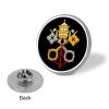 Emblem of Vatican City Round Pins Circle Button Badge Brooches for Clothing Decoration view 3