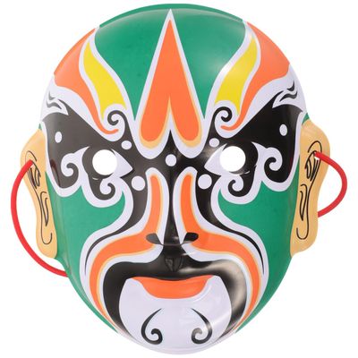 BESTOYARD Peking Opera Mask Full Face Masquerade Mask Handcrafted Chinese Traditional Face for Halloween Masquerade Party Cosplay Stage Performance 9.25X8.07 Inches